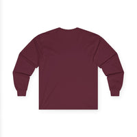 Maroon Ghost Peak Long Sleeve Tee Minimal Logo