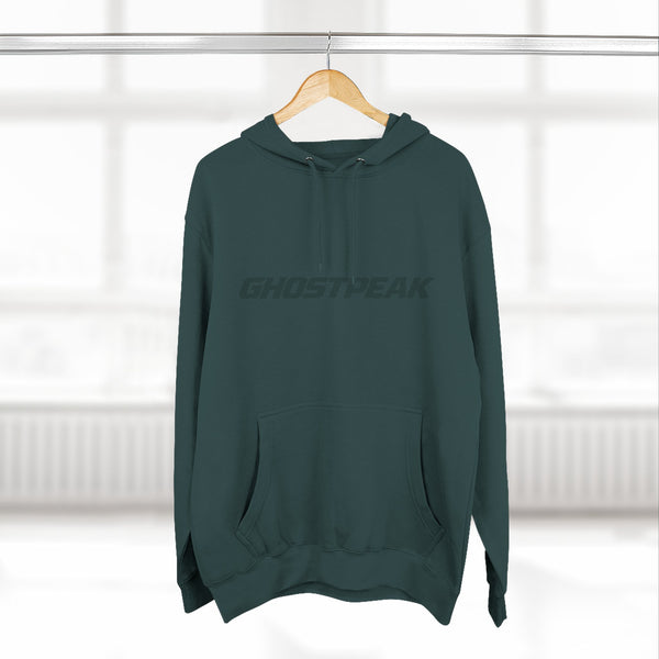 Sports Green Ghost Peak Hoodie Minimal Logo