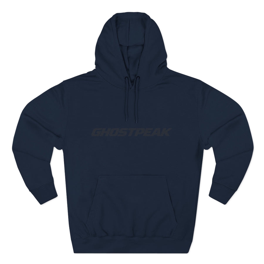 Navy Ghost Peak Hoodie Minimal Logo