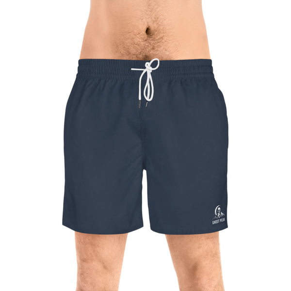 Men's Navy Mid-Length Ghost Peak Swim Shorts