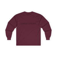 Maroon Ghost Peak Long Sleeve Tee Minimal Logo