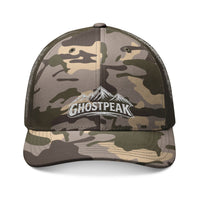 Camouflage Trucker Hat — Embroidered 'GHOSTPEAK' Mountain Logo