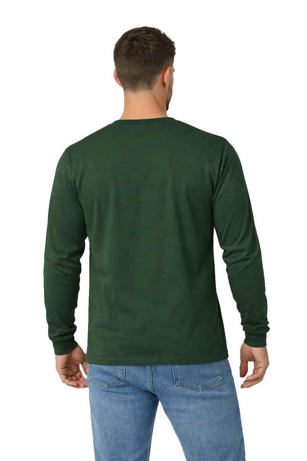 Forest Green Ghostpeak Long Sleeve Tee Minimal Logo