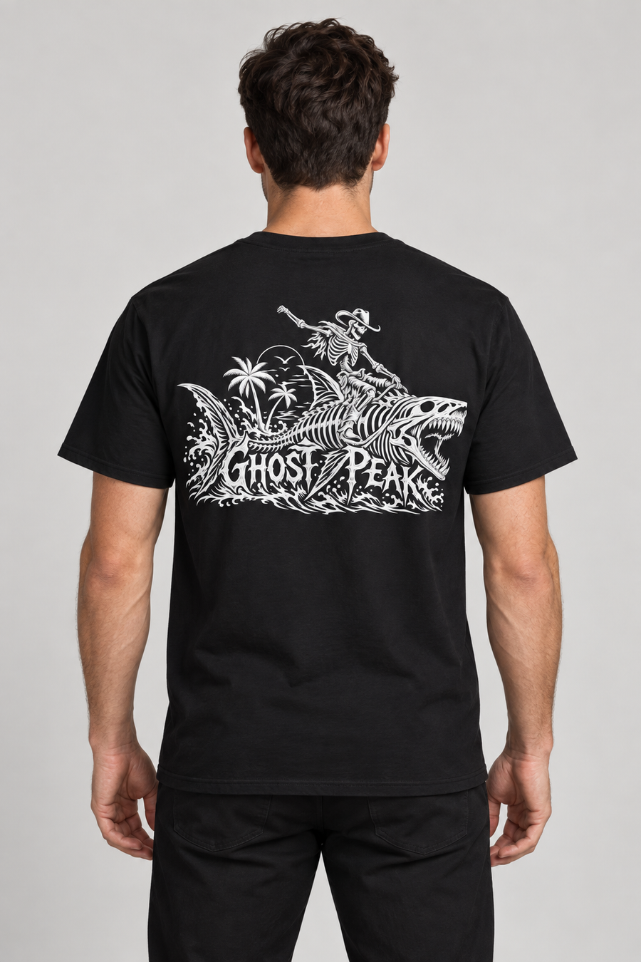 Ghost Peak Skeleton Shark T-Shirt